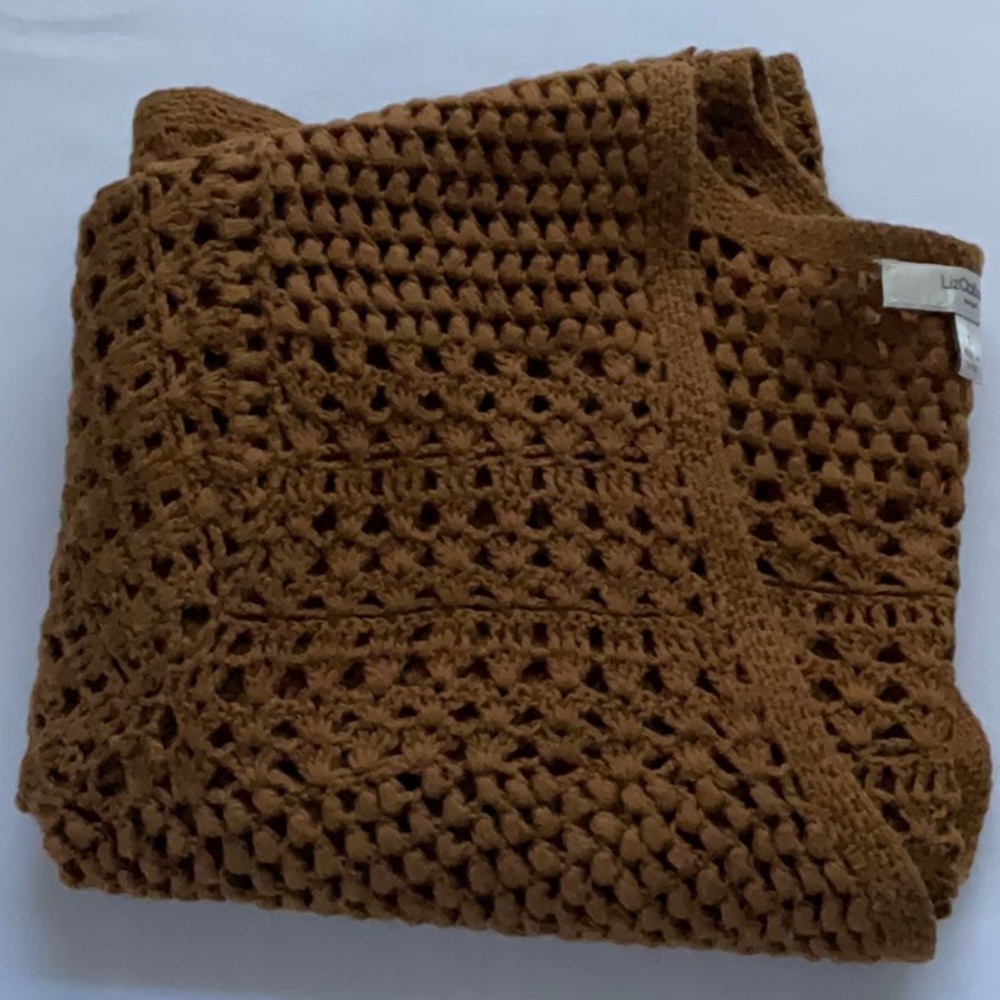 Liz Claiborne Crocheted Shrug Bolero - Picture 8 of 8